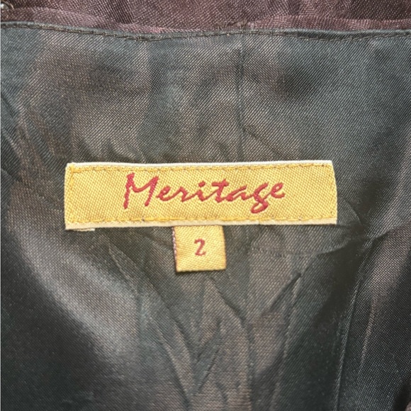 Vintage Y2K 2000s silk brown fairy core coquette midi embroidered mesh skirt 2 - Picture 9 of 10